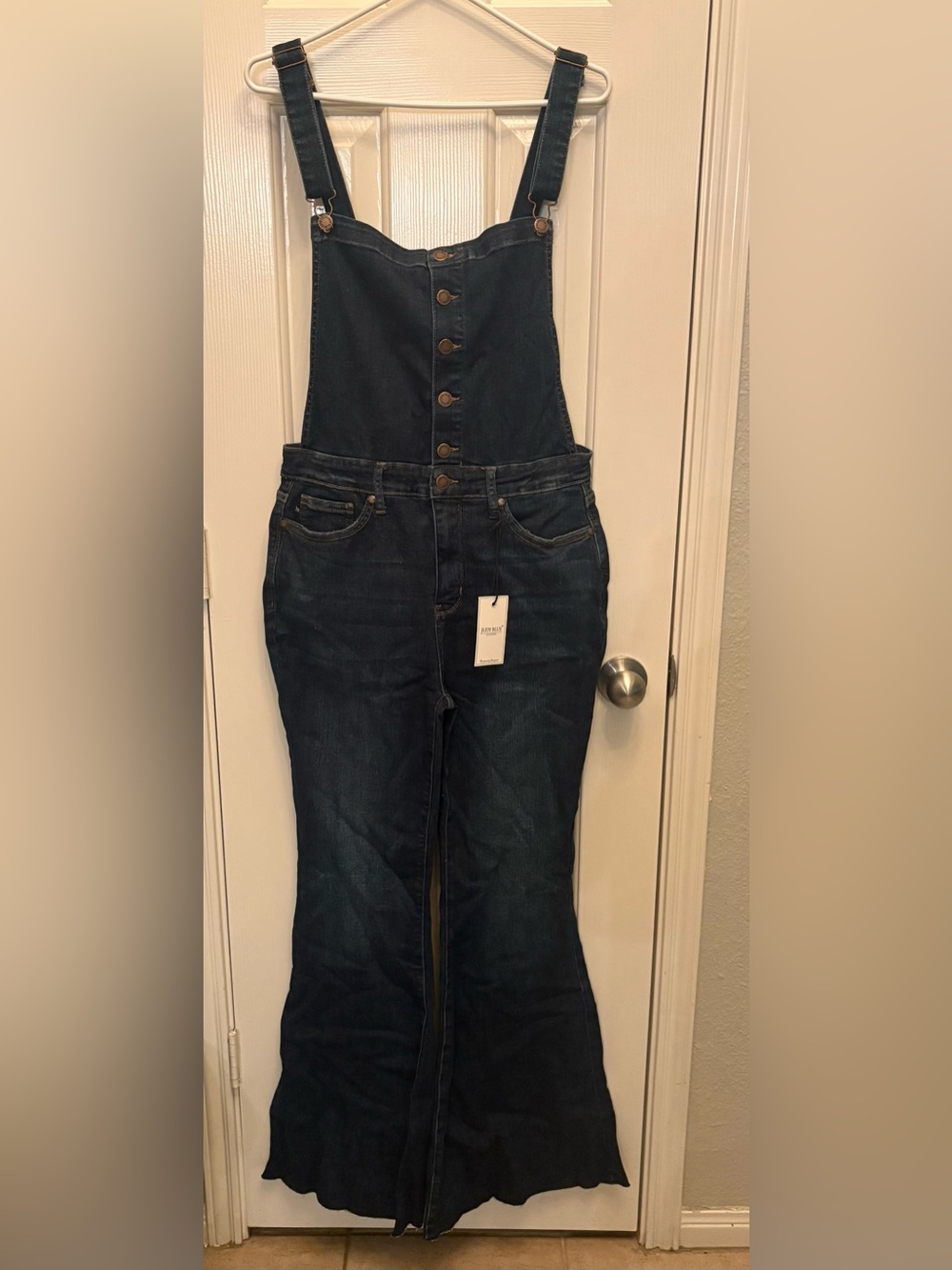 Judy Blue Dark Blue Denim Women's Button-Front Overalls